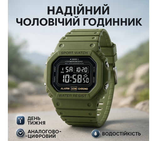 Противоударные часы, Оригинальные спортивные часы Мужские с пластиковым ремешком LK-56
