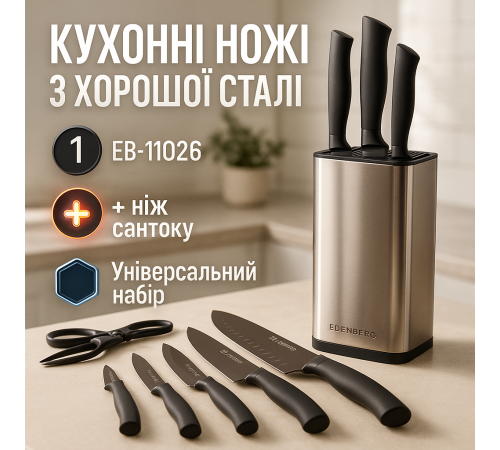 Набор литых ножей для кухни, Набор ножей для каждой кухни гурманов и кулинаров GE-45