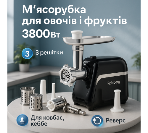 Электрическая мясорубка с колбасной насадкой, Мясорубка реверс насадки крупная PT-50