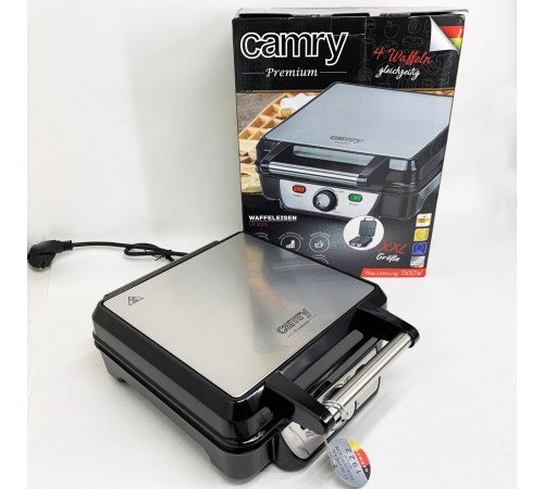Вафельница электрическая Camry CR 3025 1500Вт для бельгийских венских вафель с терморегулятором 4 формы XK-15