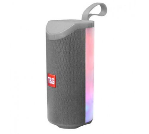Портативна Bluetooth колонка TG-169 з різнокольоровим підсвічуванням FM-радіо 5Wx2. Колір: сірий EV-26 за 572 грн
