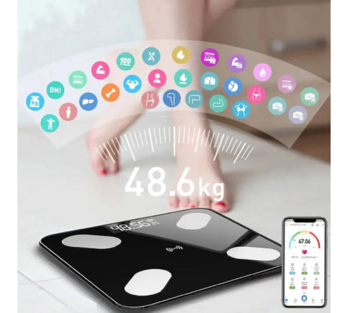 Підлогові розумні ваги для здоров'я MATARIX, Підлогові bluetooth ваги для зважування з додатком IK-14
