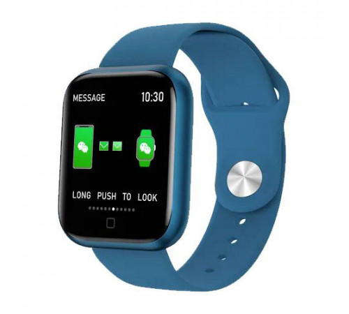 Smart Watch T80S, два браслета, температура тела, давление, оксиметр. Цвет: синий MI-61