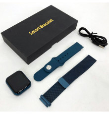 Smart Watch T80S, два браслета, температура тела, давление, оксиметр. Цвет: синий MI-61