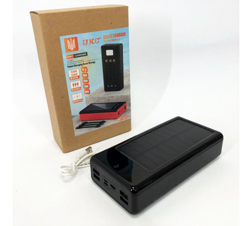 Портативна мобільна зарядка (Павербанк) POWER BANK SOLAR 60000MAH, переносний акумулятор для телефону KP-50 за 802 грн