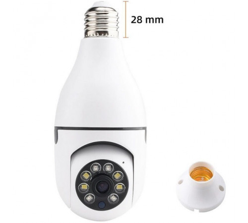 Камеры для улицы и дома CAM L1 E27 WIFI IP, Камера вай фай для квартиры, Комнатная поворотная камера IK-37