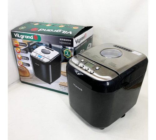 Хлебопечка бытовая настольная ViLgrand VBM6091 600 Вт, 19 програм, Хлебопечки для дома NA-68