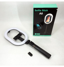 Кольцевая светодиодная led лампа ring Selfie Stick A8, Кольцевой свет, Свет для селфи BJ-46