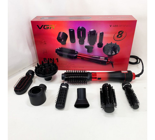 Качественный фен для волос VGR 8 в 1 V-488, Фен для укладки средних волос Мощный быстрой сушки VE-32
