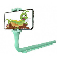 Гнучкий тримач для телефону з універсальними присосками Cute Worm Lazy Holder. Колір блакитний DF-75