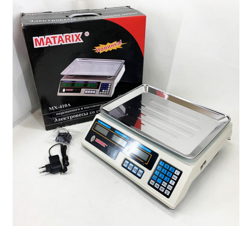 Ваги торгові 50 кг на стіл MATARIX MX-410A 50 кг, Ваги для магазинів з платформою KH-71
