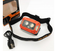 Фонарик на лоб WH-0218-XPG(white+yellow)+SMD(red), Светодиодный фонарь на лоб, Фонарь налобный мощный RS-29