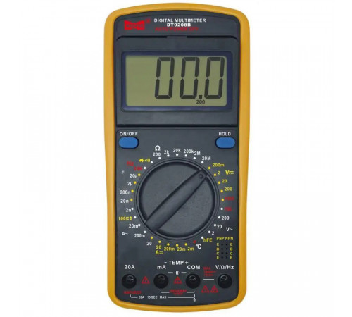 Мультиметр HAOYUE DT9208B (26 функций, тестер диодов и транзисторов, щупы, термопара, подсветка) TW-78
