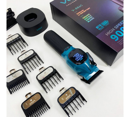 Машинка для стрижки волос для профессионалов VGR V-886C BLUE Перезаряжаемый набор стрижки волос RV-82