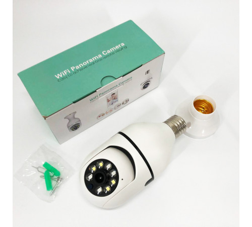 Камеры для улицы и дома CAM L1 E27 WIFI IP, Камера вай фай для квартиры, Комнатная поворотная камера IK-37