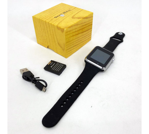 Смарт-годинник Smart Watch A1 розумний електронний зі слотом під sim-карту + карту пам'яті micro-sd. Колір: срібний PM-26 за 516 грн