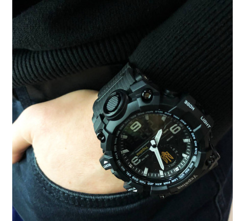 Спортивные мужские часы для парня SKMEI 6851/1586BK, Часы наручные электронные тактические QJ-91