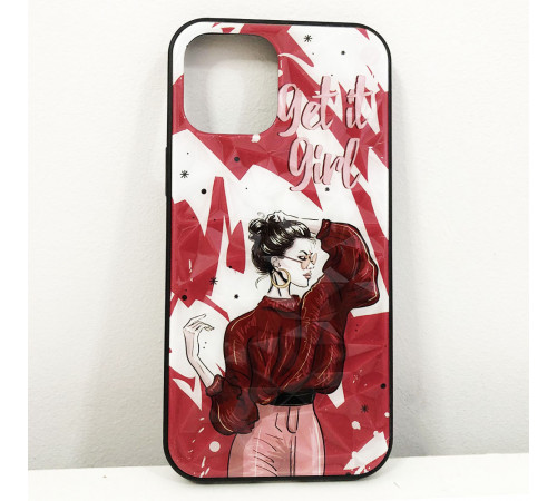 Чехол для Apple Iphone 12 Pro Max. Get it girl! красный QG-72