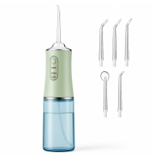 Іригатор для чищення зубів та порожнини рота Oral Irrigator з акумулятором та змінними насадками Green NS-31