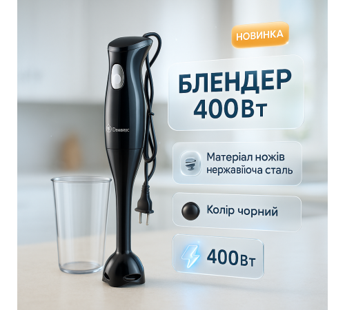 Блендер для завтраков и коктейлей, Блендер для взбивания крема и соусов классический CY-91