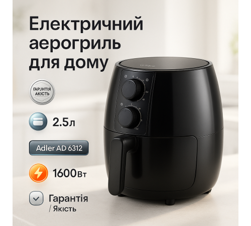 Мультипіч для смаження без олії, Домашня фритюрниця настільна, Безмасляна домашня фрітюрниця GI-39