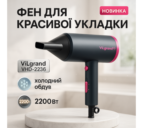 Мощный фен для быстрой сушки, Профессиональный фен с ионизацией и термозащитой Хороший для дома BS-65