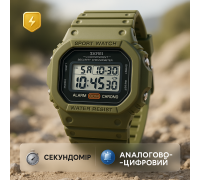 Цифровые часы для активного образа жизни SKMEI 1628AGWT, Часы туристические для выживания GT-70