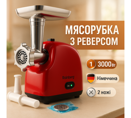 Бытовая универсальная мясорубка, Мощная качественная электромясорубка, Мясорубки шнековые BV-44