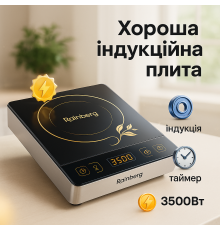 Настільна побутова електрична плита для дому кухні Rainberg, Потужна одноконфорочна електроплита WL-20