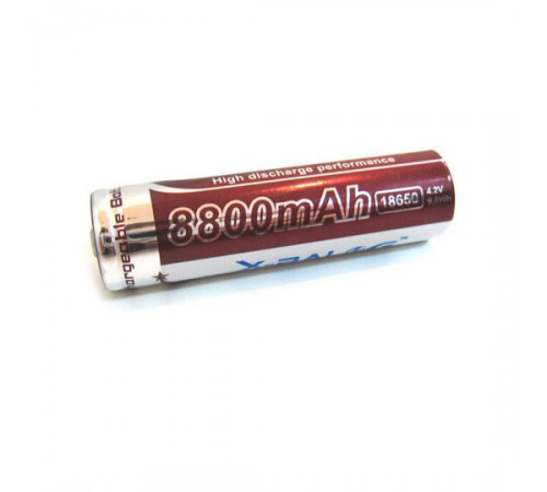 Литиевый аккумулятор 18650 X-Balog 8800mAh 4.2V Li-ion литиевая аккумуляторная батарейка для фонариков CO-66