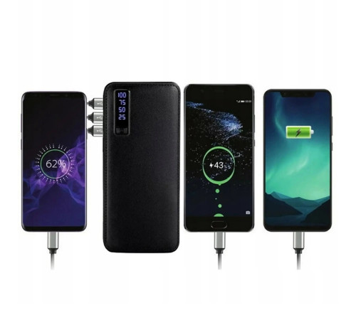 Портативное Зарядное Устройство Павербанк 50000 mAh 3хUSB Power Bank Smart Tech Black SX-97
