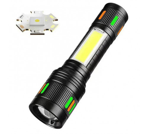 Карманный мини фонарь 623-TG+COB, Светодиодный фонарик Аккумуляторный фонарь, Яркий тактический фонарик QT-51