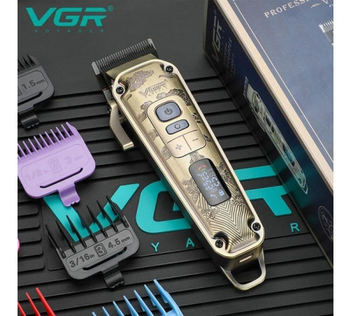 Стильная машинка для стрижки VGR, Триммер для стрижки аккумуляторный профессиональный PW-75