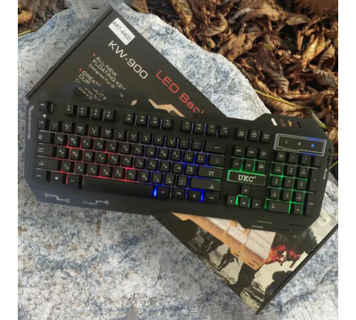 Клавиатура UKC KEYBOARD GK KW-900/4400 проводная с подсветкой мембранная MB-71
