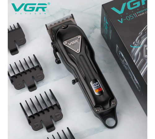 Машинка для стрижки с дополнительными насадками VGR V-051, Триммер с регулируемой длиной LY-27