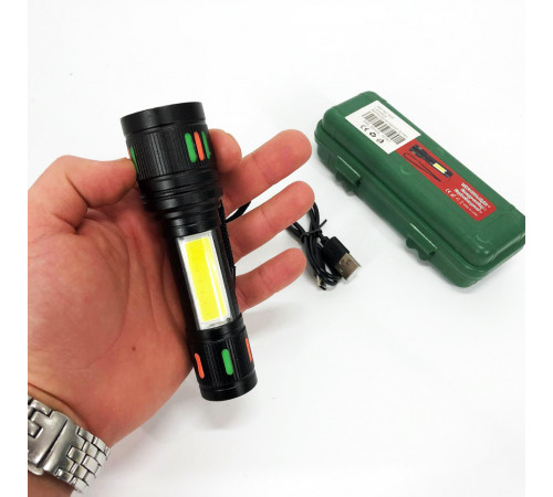 Карманный мини фонарь 623-TG+COB, Светодиодный фонарик Аккумуляторный фонарь, Яркий тактический фонарик QT-51
