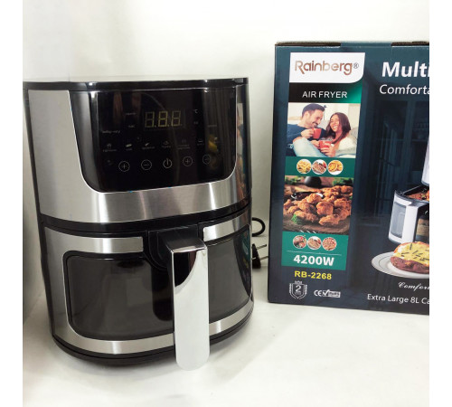 Аэрогриль для выпечки Rainberg RB-2268 4200 Вт, Аэрогриль для мяса Фритюрница продуктов во фритюре AZ-32