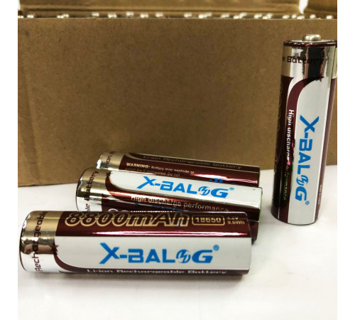 Литиевый аккумулятор 18650 X-Balog 8800mAh 4.2V Li-ion литиевая аккумуляторная батарейка для фонариков CO-66
