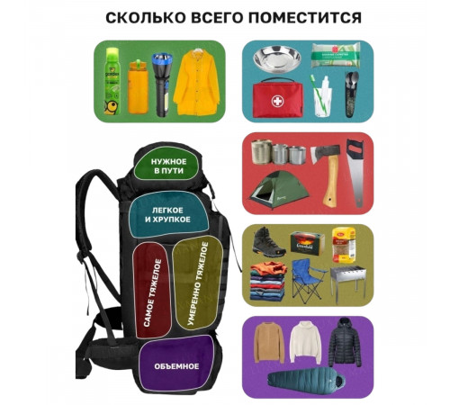 Військовий рюкзак для військовослужбовців ЗСУ 70 л, Армійський мішок ЗСУ для солдата WZ-16