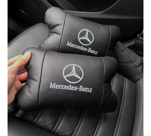 Подарок водителю Mercedes-Benz, Автоподушка для шеи на подголовники, Подушка для поддержания шеи в авто BQ-92