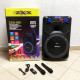 Музыкальная колонка с Bluetooth и флешкой, Караоке колонка с двумя микрофонами Мощная громкая SI-46