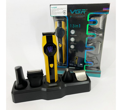 Машинка для стрижки короткой стрижки VGR, Профессиональный триммер с набором насадок YO-80