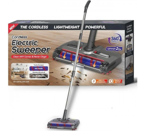 Беспроводной электровеник Cordless Hand Sweeper 360 с led-подсветкой аккумулятор 2500 mAh KV-74