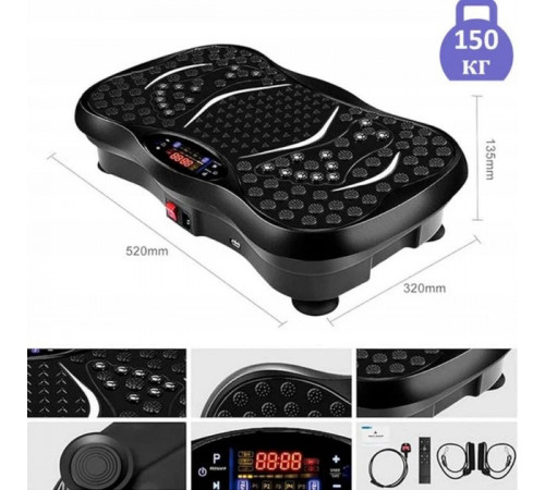 Тренувальна фітнес віброплатформа з Bluetooth пультом та еспандерами TW-26 за 4035 грн