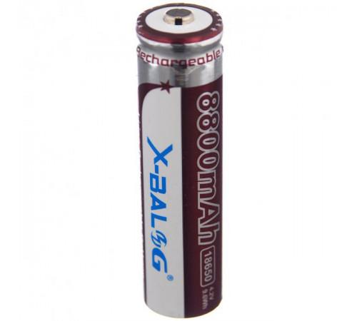 Литиевый аккумулятор 18650 X-Balog 8800mAh 4.2V Li-ion литиевая аккумуляторная батарейка для фонариков CO-66