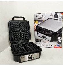 Електрична вафельниця Adler AD 3083 з антипригарним покриттям, регулюванням температури та 1800Вт VF-40