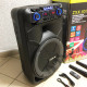 Музыкальная колонка с Bluetooth и флешкой, Караоке колонка с двумя микрофонами Мощная громкая SI-46