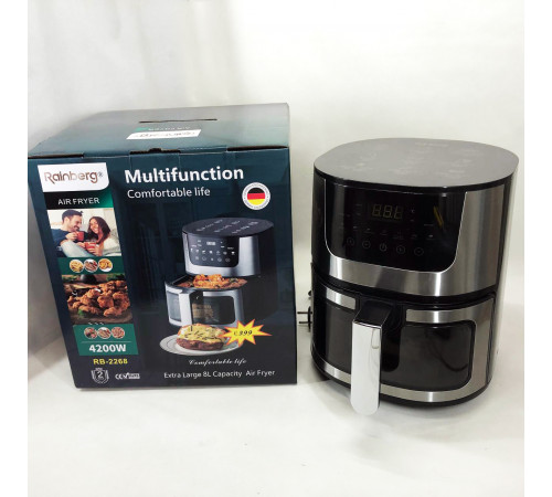 Аэрогриль для выпечки Rainberg RB-2268 4200 Вт, Аэрогриль для мяса Фритюрница продуктов во фритюре AZ-32