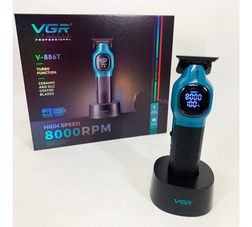 Практичная машинка для стрижки волос VGR, Профессиональная машинка для стрижки с насадками BP-89