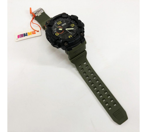 Військовий годинник для ВСУ SKMEI 1520AG ARMY GREEN, Годинник наручний електронний для хлопця GT-20